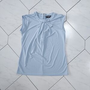 Karl Lagerfeld Blue Bow Top Size Small